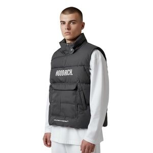 Hoodrich Puffer Vest Black NWT Men’s‎ L/XL Streetwear From Nothing to Something